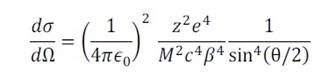 rutherford scattering formula ( light scattering)